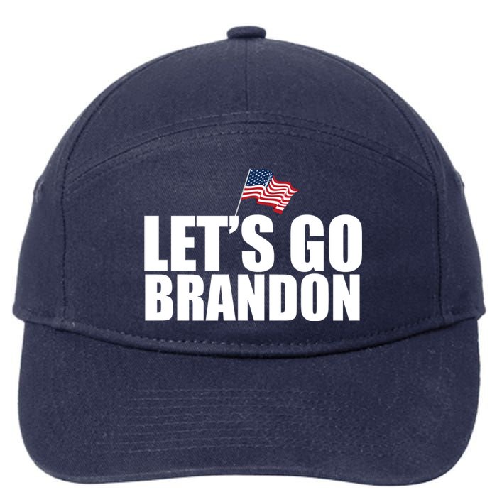 Let's Go Brandon Waving American Flag 7-Panel Snapback Hat