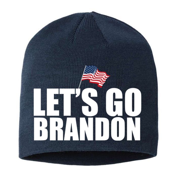 Let's Go Brandon Waving American Flag Sustainable Beanie