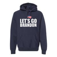 Let's Go Brandon Waving American Flag Premium Hoodie