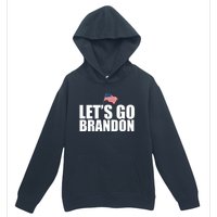 Let's Go Brandon Waving American Flag Urban Pullover Hoodie