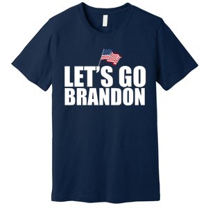 Let's Go Brandon Waving American Flag Premium T-Shirt