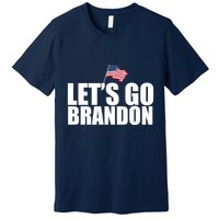 Let's Go Brandon Waving American Flag Premium T-Shirt