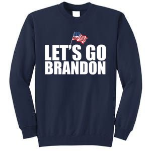 Let's Go Brandon Waving American Flag Tall Sweatshirt