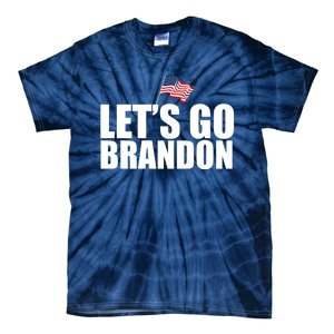 Let's Go Brandon Waving American Flag Tie-Dye T-Shirt