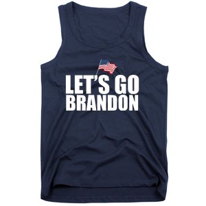 Let's Go Brandon Waving American Flag Tank Top