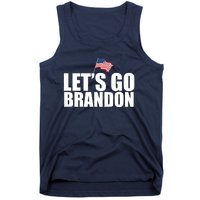 Let's Go Brandon Waving American Flag Tank Top