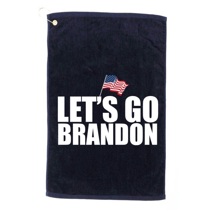 Let's Go Brandon Waving American Flag Golf Towel