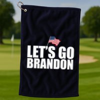 Let's Go Brandon Waving American Flag Golf Towel