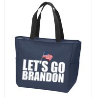 Let's Go Brandon Waving American Flag Zip Tote Bag