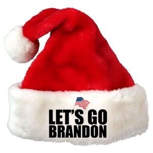 Let's Go Brandon Waving American Flag Premium Christmas Santa Hat