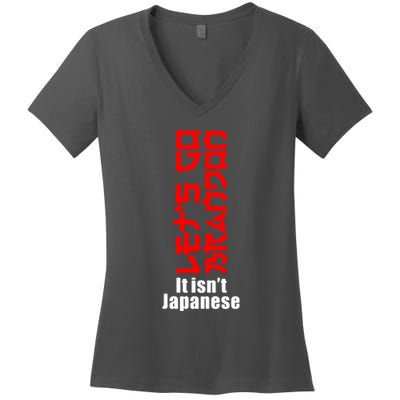 LetS Go Brandon It IsnT Japanese Women's V-Neck T-Shirt