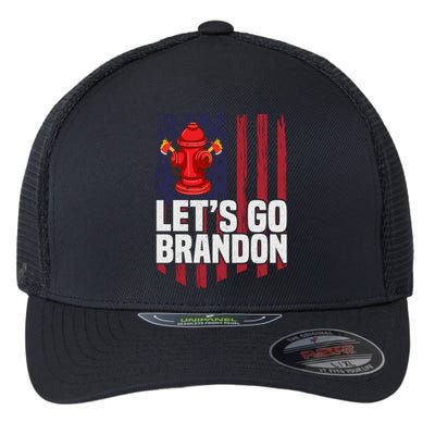 Lets Go Brandon Funny Anti Biden Us Flag Flexfit Unipanel Trucker Cap