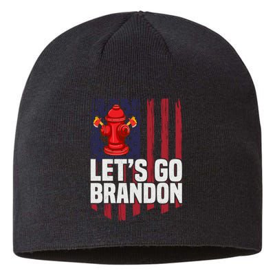 Lets Go Brandon Funny Anti Biden Us Flag Sustainable Beanie