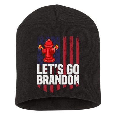 Lets Go Brandon Funny Anti Biden Us Flag Short Acrylic Beanie