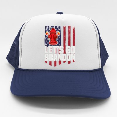 Lets Go Brandon Funny Anti Biden Us Flag Trucker Hat