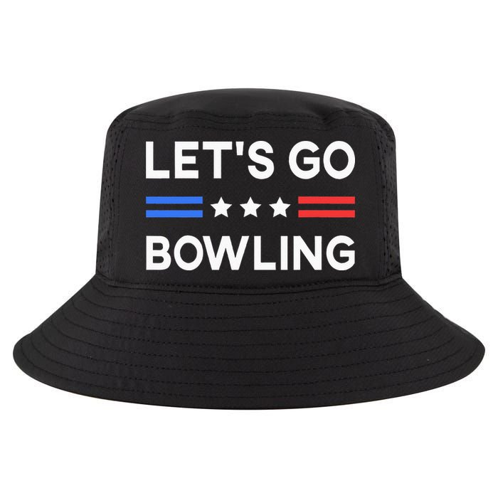 Lets Go Bowling Conservative US Flag Bowler Lucky Bowling Cool Comfort Performance Bucket Hat
