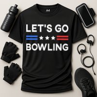 Lets Go Bowling Conservative US Flag Bowler Lucky Bowling Cooling Performance Crew T-Shirt