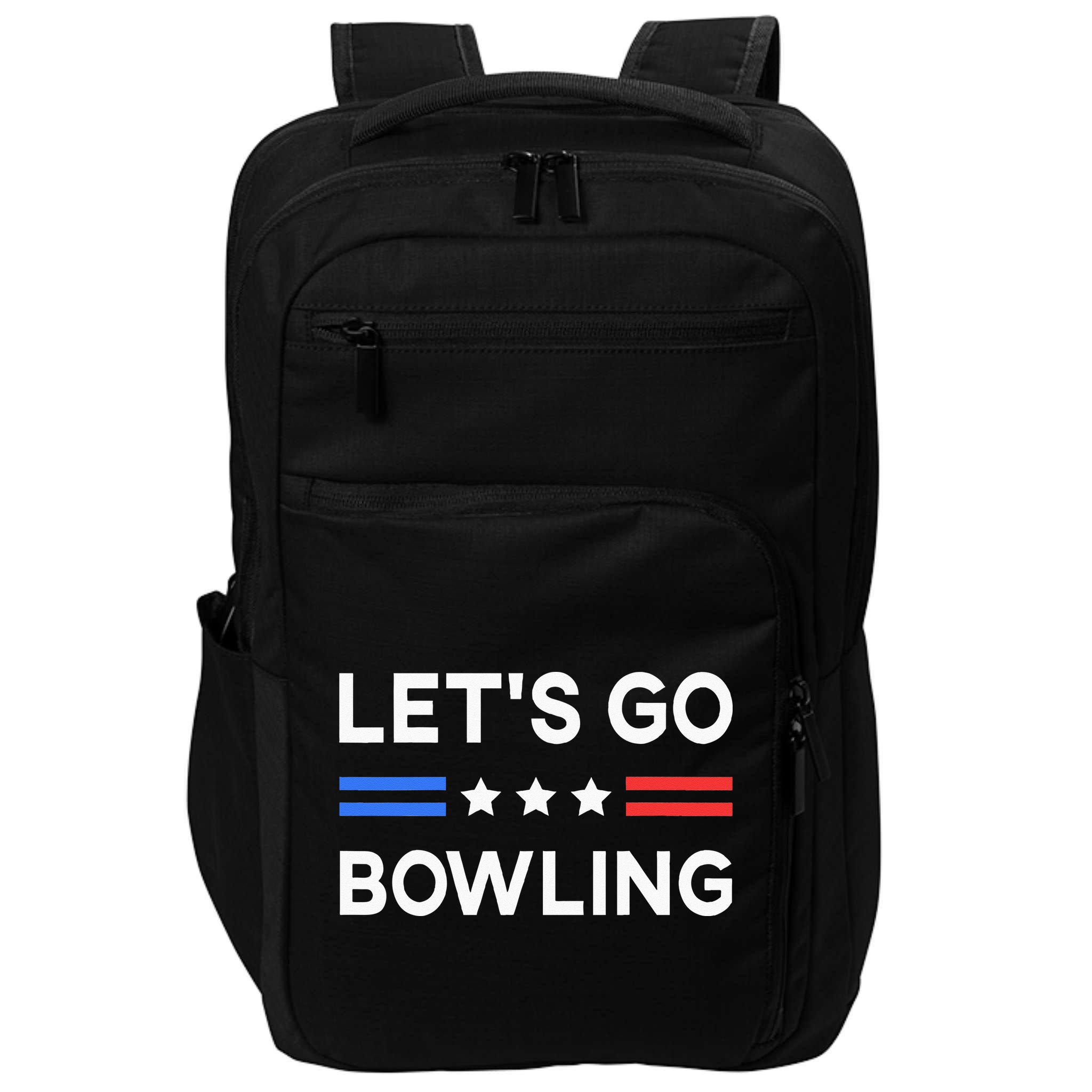 Lets Go Bowling Conservative US Flag Bowler Lucky Bowling Impact Tech Backpack