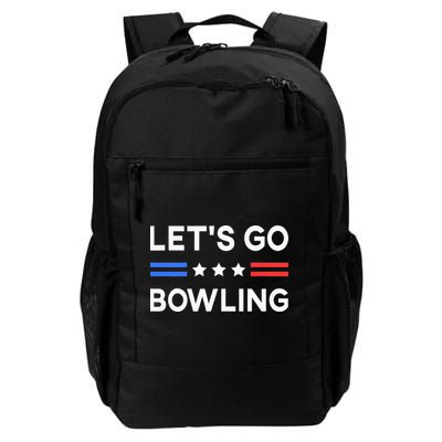 Lets Go Bowling Conservative US Flag Bowler Lucky Bowling Backpack