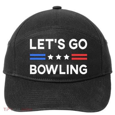 Lets Go Bowling Conservative US Flag Bowler Lucky Bowling 7-Panel Snapback Hat