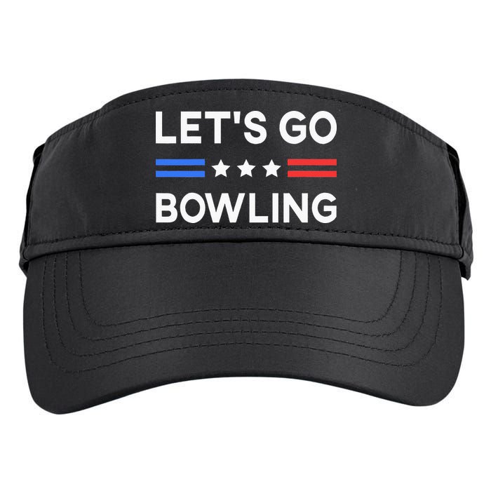 Lets Go Bowling Conservative US Flag Bowler Lucky Bowling Adult Drive Performance Visor