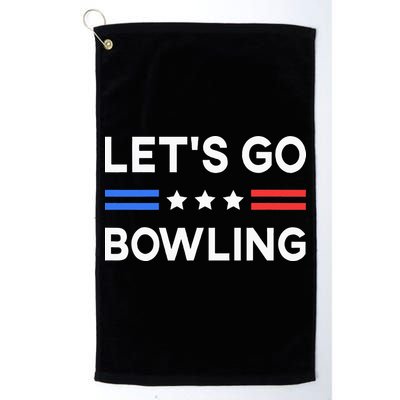 Lets Go Bowling Conservative US Flag Bowler Lucky Bowling Golf Towel