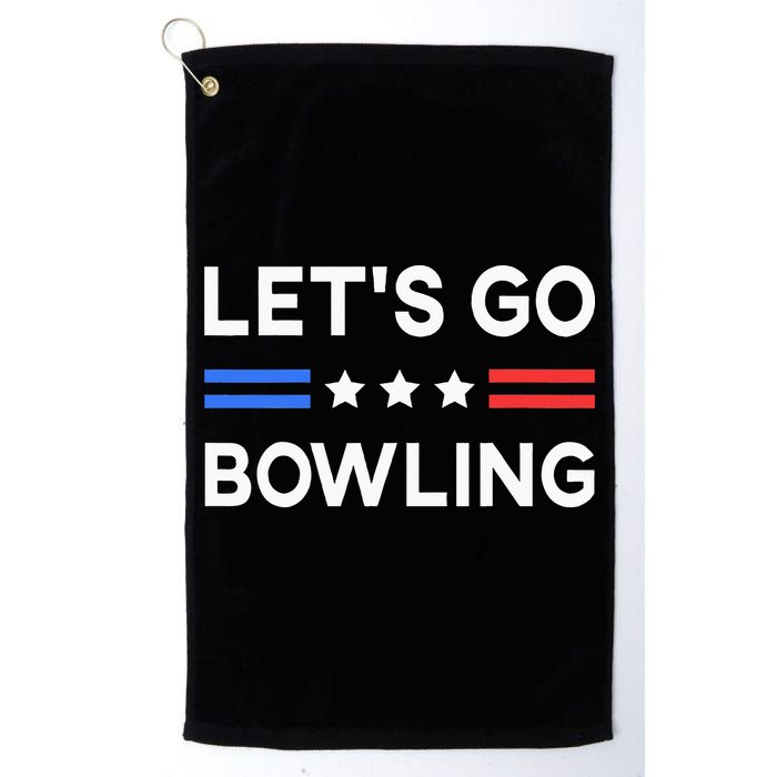 Lets Go Bowling Conservative US Flag Bowler Lucky Bowling Golf Towel