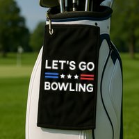 Lets Go Bowling Conservative US Flag Bowler Lucky Bowling Golf Towel