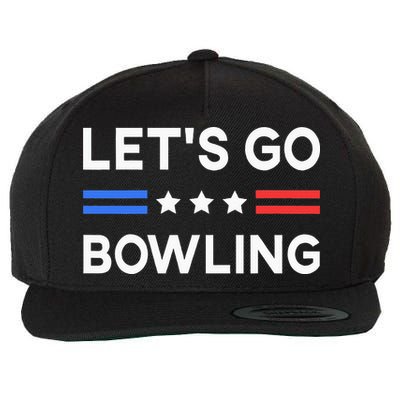 Lets Go Bowling Conservative US Flag Bowler Lucky Bowling Wool Snapback Cap