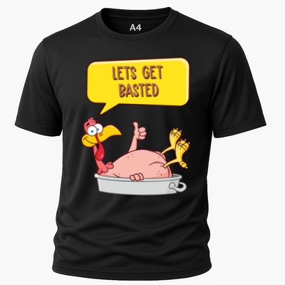 Lets Get Basted Funny Thanksgiving Turkey Performance Shirt