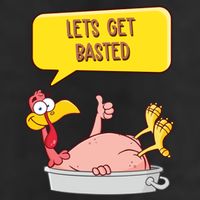 Lets Get Basted Funny Thanksgiving Turkey Adult Drive Performance Visor