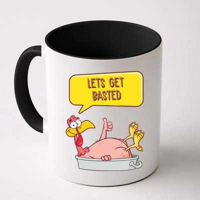 Lets Get Basted Funny Thanksgiving Turkey Mug