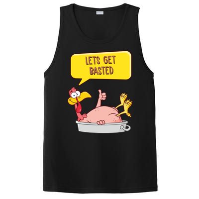 Lets Get Basted Funny Thanksgiving Turkey PosiCharge Competitor Tank