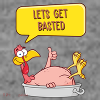 Lets Get Basted Funny Thanksgiving Turkey T-Shirt