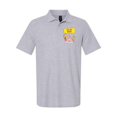 Lets Get Basted Funny Thanksgiving Turkey Polo