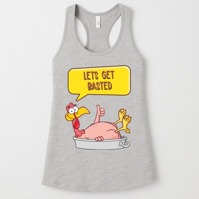 Lets Get Basted Funny Thanksgiving Turkey Womens Tank Top