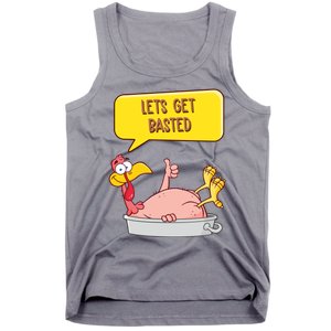 Lets Get Basted Funny Thanksgiving Turkey Tank Top