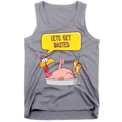 Lets Get Basted Funny Thanksgiving Turkey Tank Top