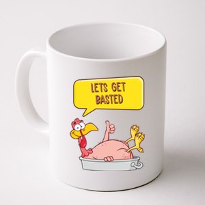 Lets Get Basted Funny Thanksgiving Turkey Coffee Mug