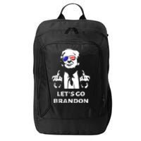 Let's Go Brandon Trump Middle Finger City Backpack