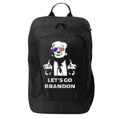 Let's Go Brandon Trump Middle Finger City Backpack