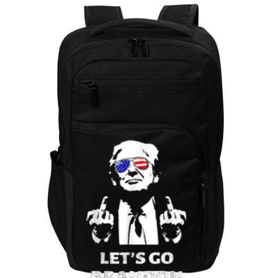 Let's Go Brandon Trump Middle Finger Impact Tech Backpack