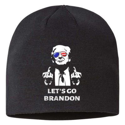 Let's Go Brandon Trump Middle Finger Sustainable Beanie