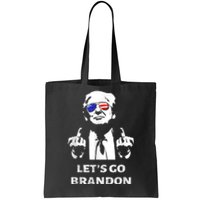 Let's Go Brandon Trump Middle Finger Tote Bag