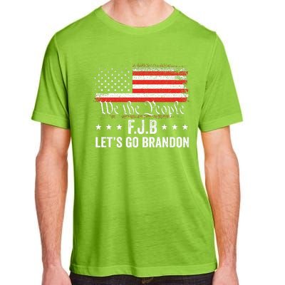 Lets Go Brandon Funny Anti Biden Us Flag Adult ChromaSoft Performance T-Shirt