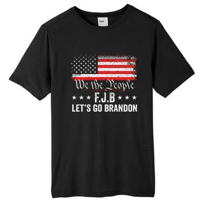 Lets Go Brandon Funny Anti Biden Us Flag Tall Fusion ChromaSoft Performance T-Shirt