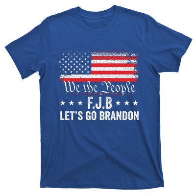 Lets Go Brandon Funny Anti Biden Us Flag T-Shirt