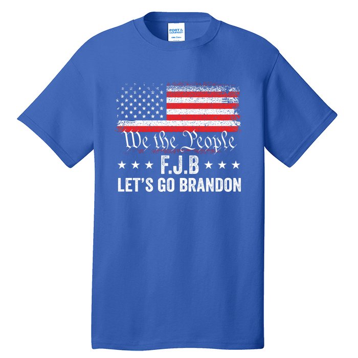 Lets Go Brandon Funny Anti Biden Us Flag Tall T-Shirt