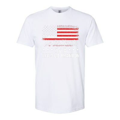 Lets Go Brandon Funny Anti Biden Us Flag Softstyle CVC T-Shirt