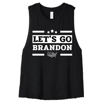 Let's Go Brandon Lets Go Brandon Lets Go Brandon Let's Go Brandon Women's Racerback Cropped Tank